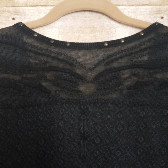 Free People black mesh sweater - Picture 5 of 6